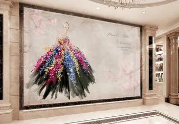 

[Self-Adhesive] 3D Coloful Skirt WG912 Wall Paper mural Wall Print Decal Wall Murals Belly