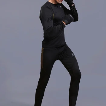 

Men 2 Pieces Sets Tracksuit Autumn Winter Sweatshirt Pants For Male Men's Physical Fitness Set