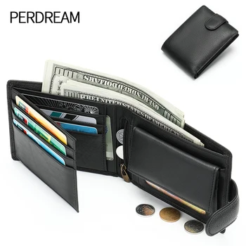 

Men's leather multi-card slot coin purse clutch bag soft leather anti-theft brush wallet