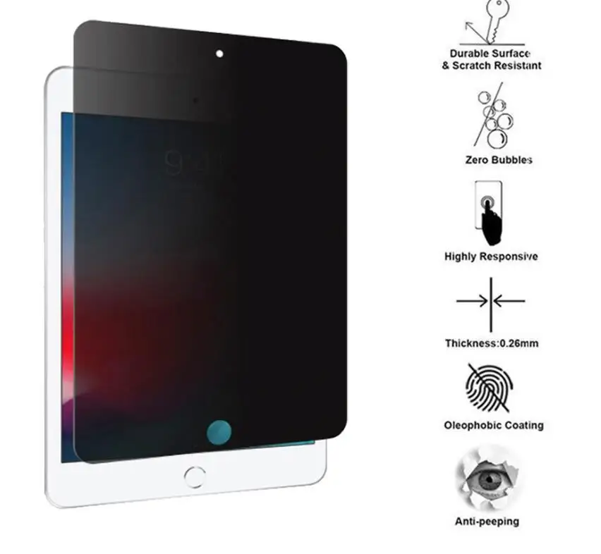 Антишпионская для Apple iPad Pro 12,9 Защитная пленка для экрана из закаленного стекла