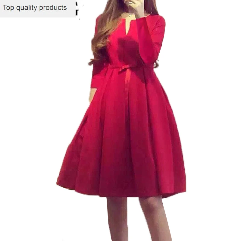 Zomer Vrouwen Jurk 2020 Nieuwe A-lijn O-hals Lange Mouw Mini Jurken Rood Ol Elegante Dames Casual Mini Vrouwen Jurken Vestidos LX45 Zomer Vrouwen Jurk 2020 Nieuwe A-lijn O-hals Lange Mouw Mini Jurken Rood Ol Elegante Dames Casual Mini Vrouwen Jurken Vestidos LX45