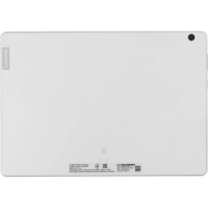 Планшет Lenovo Tab M10 TB-X605L Snapdragon 450 8C/2Gb/16Gb 10.1" IPS 1920x1200/3G/4G/And8.1/белый/BT
