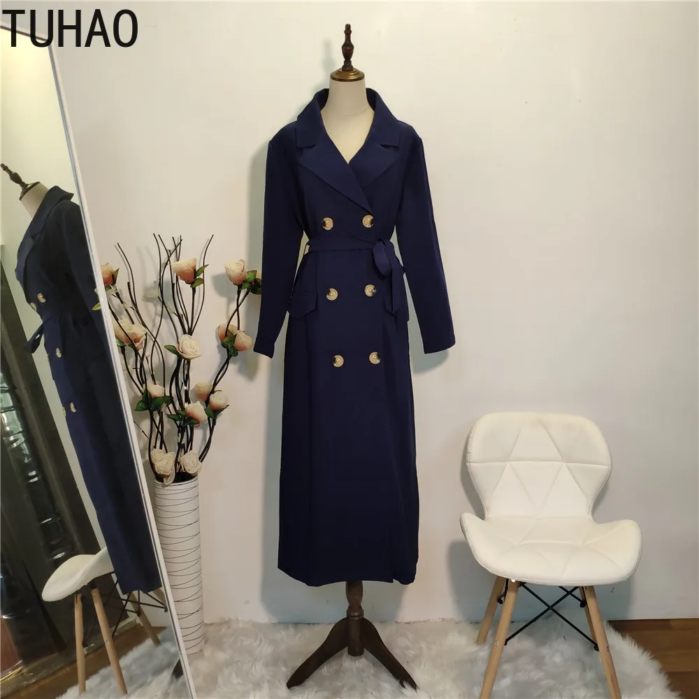 TUHAO, для офиса, для девушек, элегантный, макси, длинный плащ, женский, мусульманский, халаты, пальто, осень и зима, ветровка, женские пальто, WM13