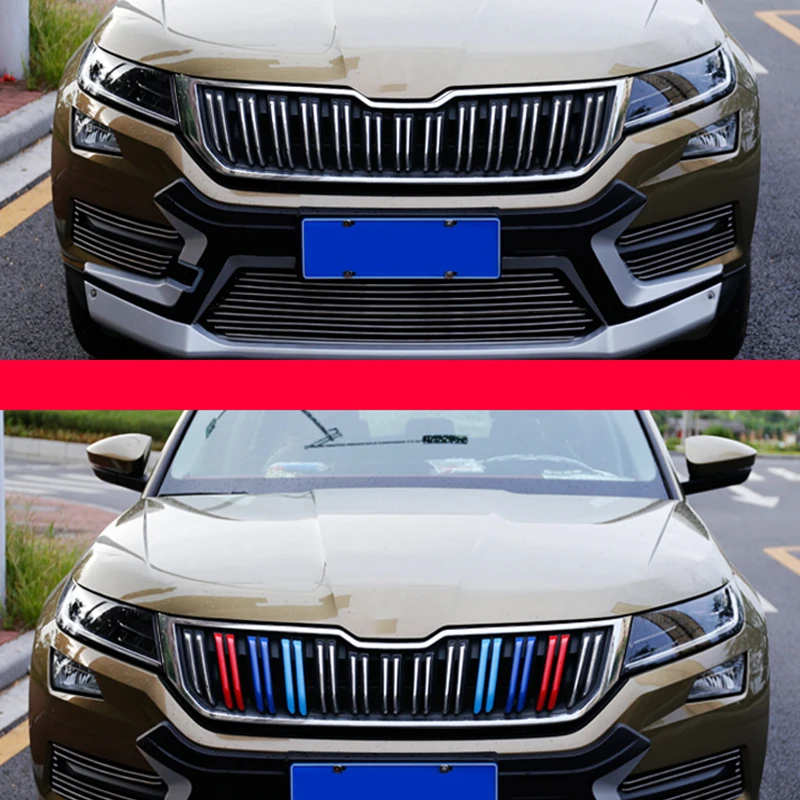 Lsrtw2017 для Skoda Kodiaq Karoq Gt, автомобильная передняя решетка, средняя сетчатая отделка, накладки для интерьера, аксессуары, декоративные