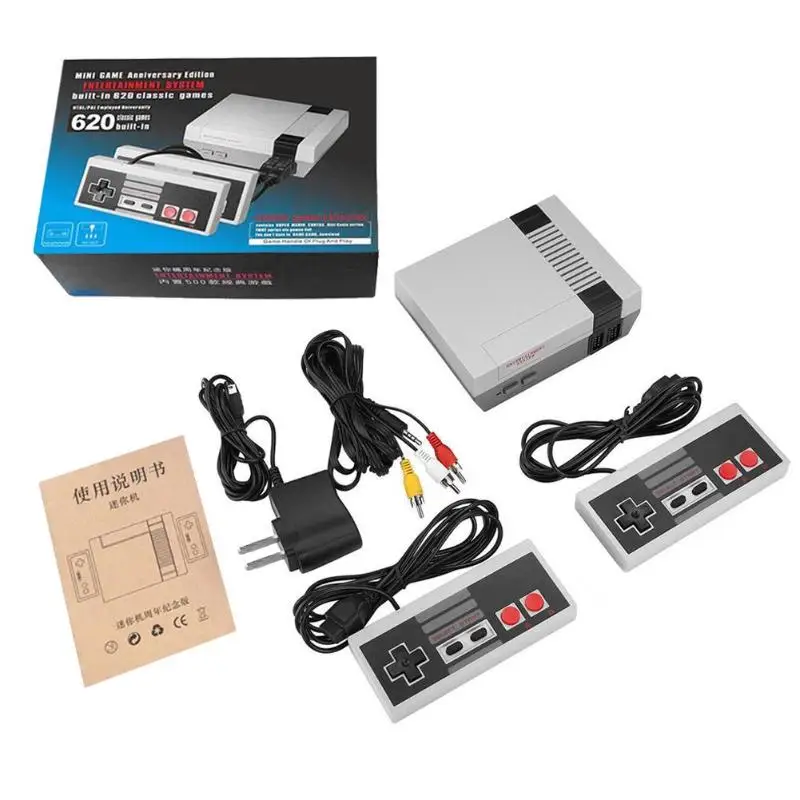 Mini TV Handheld Game Console 8 Bit Retro Video Games Console Built-in 500/620 Classic Games AV Output Gaming Player Toys Gifts