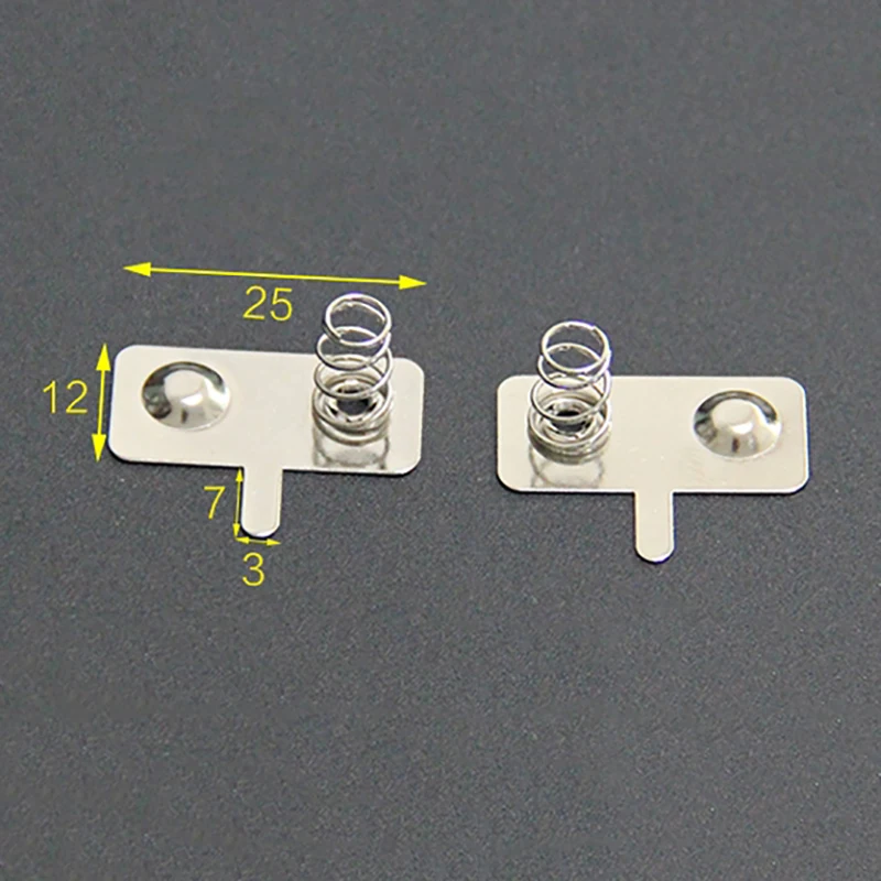 50PCS Cheap Positive Negative AA Spring Connector Terminal Battery Contact Plate 12*25MM Supplier Type-S25 | Обустройство дома