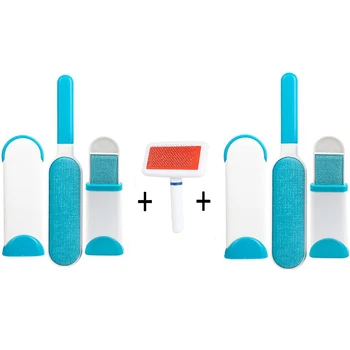 

Pet Cleaning Kit Surprise Offer Pet Hair Remover Brush Reusable Double-Side Dog Remover Brush Portable Furniture Pet Brush