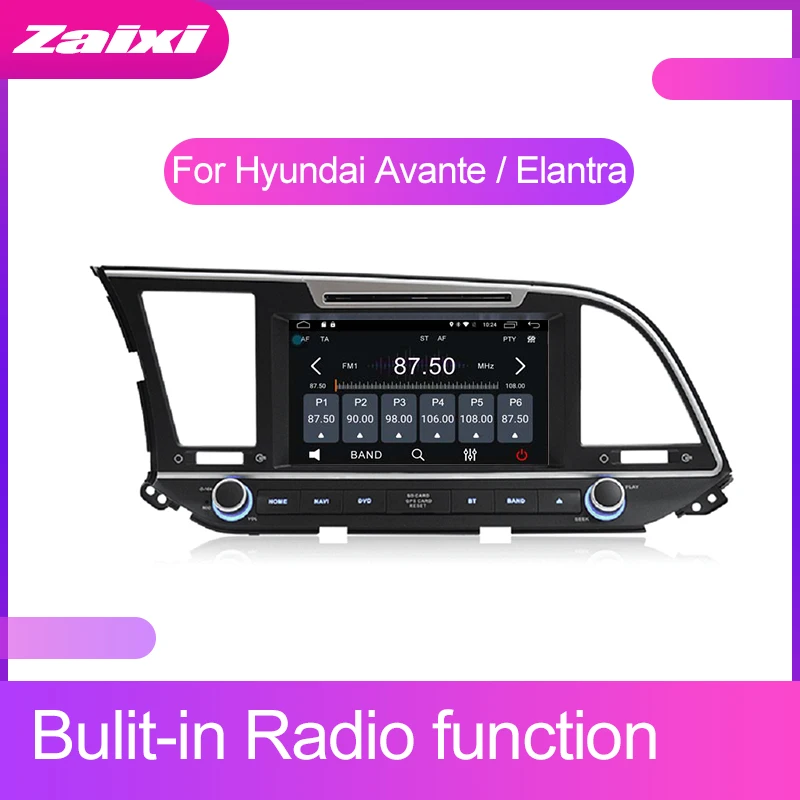 Top ZaiXi Android 2Din Car MP5 Multimedia Video Player GPS Car Radio Auto Radio Stereo Audio For Hyundai Elantra 2014~2016 3
