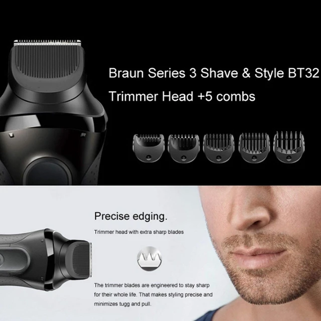 For Braun Body Groomer Attachment For Series 3 Electric Razor Compatible  With Electric Shavers BT32 300S