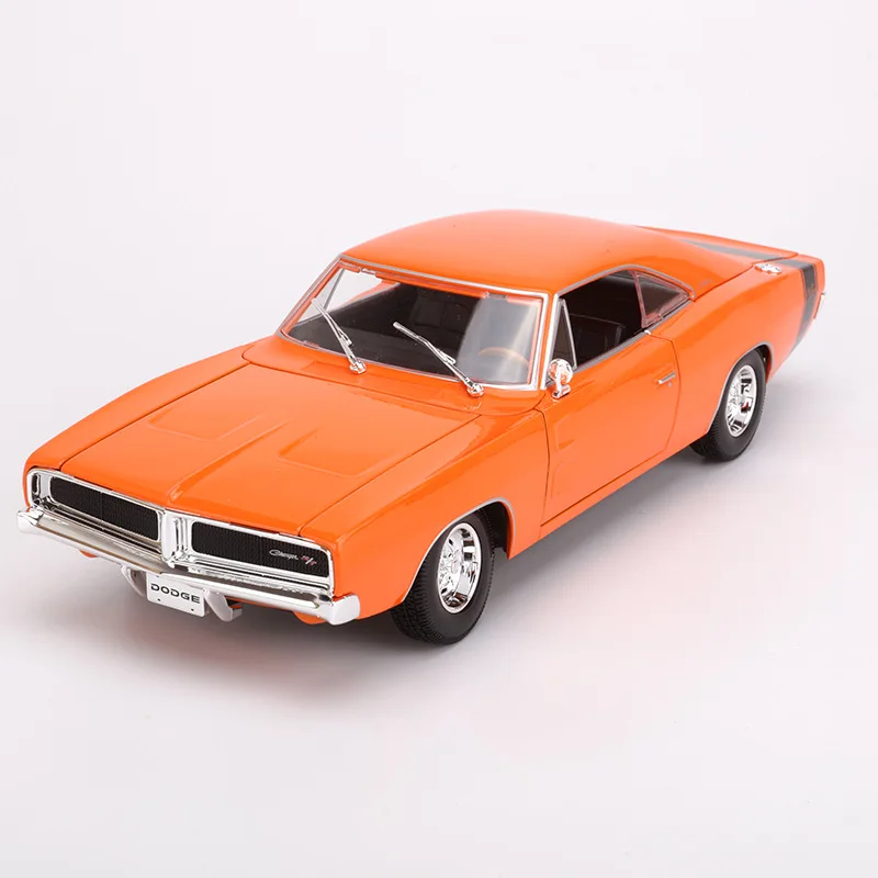 1:18 высококлассная модель автомобиля из сплава 1969 Challenger RT имитация скорости и