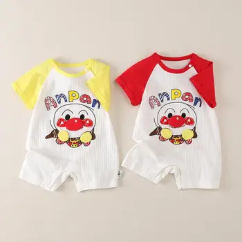 

7plus1 new born baby cotton summer romper soft breathable catoon cute short sleeve jumpsuits 5 7 8 10 11 13 14 15 months kids