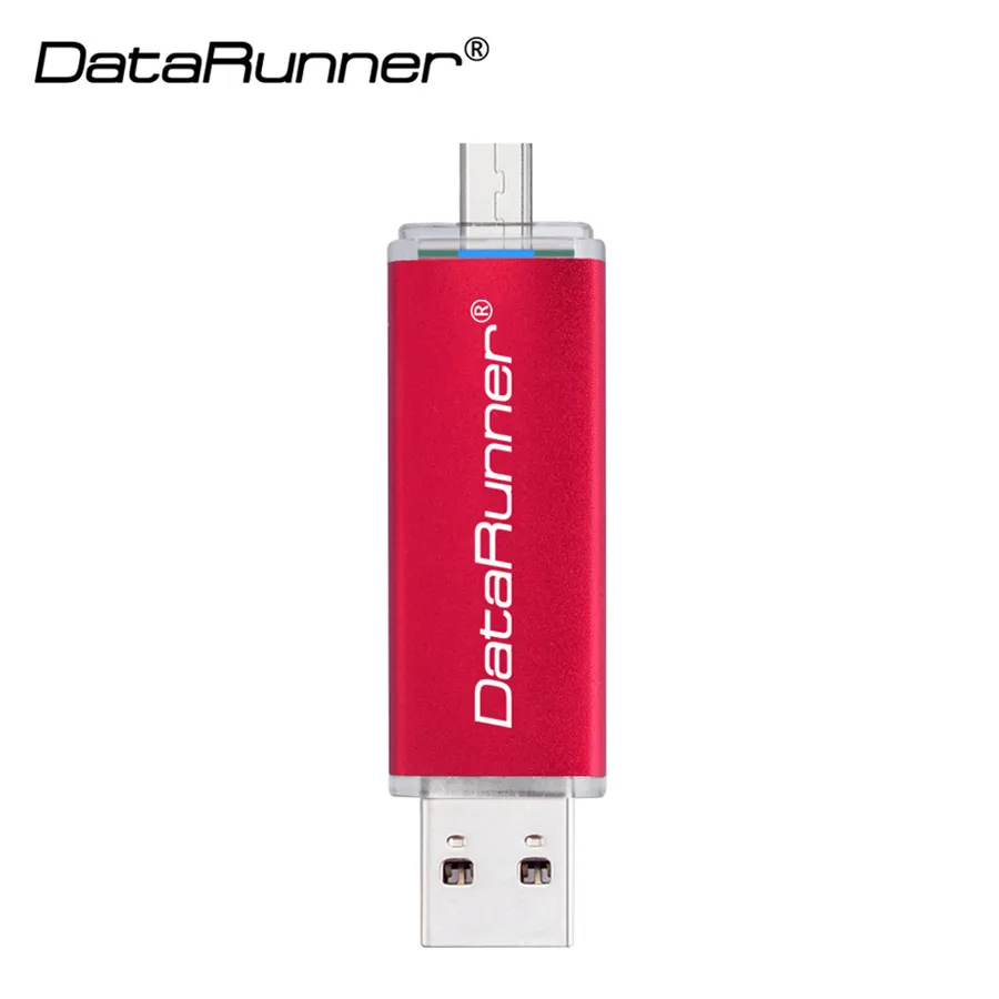 DataRunner USB 3,0 USB флеш-накопитель высокоскоростной OTG флеш-накопитель 16 ГБ 32 ГБ 64 Гб 128 ГБ 256 ГБ Флешка USB флешка 3,0 диск памяти - Цвет: Красный