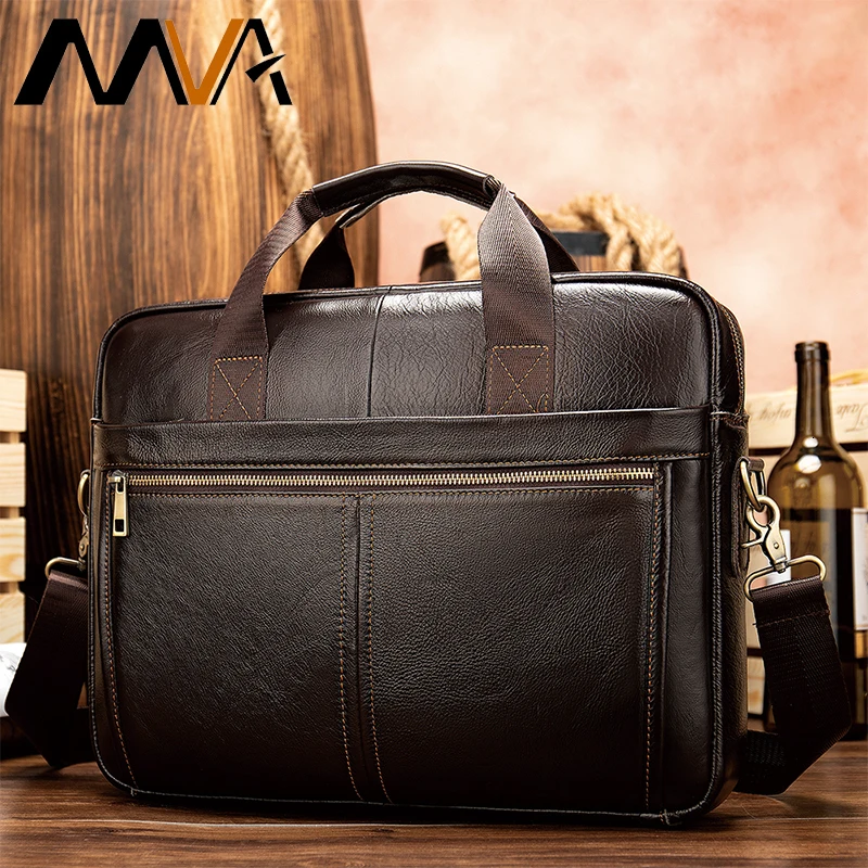 

MVA briefcase for men's bags / Leather Messenger briefcase for men / Laptop Briefcase for men 8572