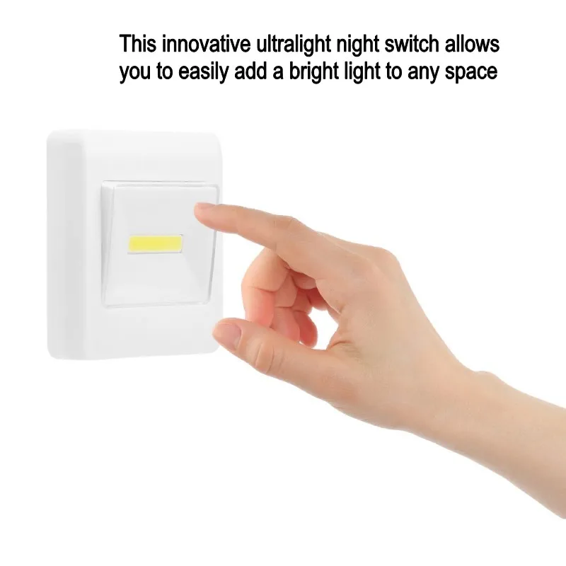 star wars night light Bright Mini COB LED Night Lamp Wall Light Battery Operated With Switch Magic Tape for Garage Closet Emergency Light night lamp