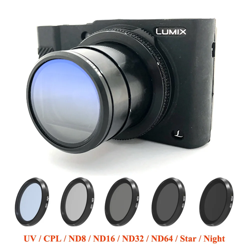 Mitt Mooie jurk paneel Camera Len Filter for Panasonic LX10 LX100 UV CPL Star Night Gradient ND  Filter for sony RX100/m2/M3/M4/M5 G5 G7 Magnetic Absorb