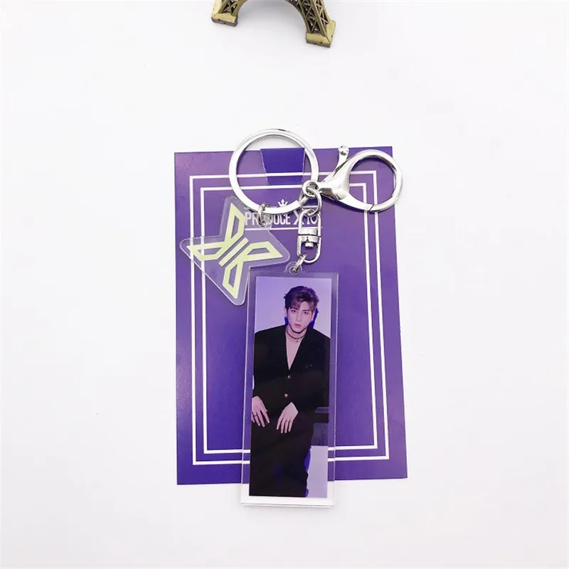 Kpop производство 101X1 креативный Фото Акриловый Брелок для ключей альбом X1 MA YOHAN HANGYUL HYEONG JUN JUNHO SEUNGYOUNG - Цвет: 03