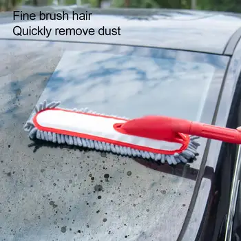 

Car Duster Portable Soft Microfiber Chenille Car Wash Brush Scrubber with Handle for Car Exterior and Interior Cleaning