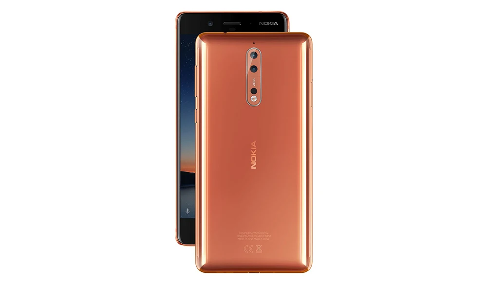 Оригинальная разблокированная Nokia 8 двойная задняя камера 13,0 МП 5,3 дюймовый экран 4 Гб+ 64 Гб отпечаток пальца