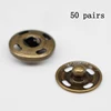 50 Pairs Snap Metal Press Buttons Fastener 7.5/10/15/21/25/30mm Round Button DIY Garment Buckles Needlework Sewing Accessories 5
