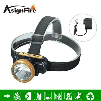 

LED Headlamp Osram 5W Waterproof High Bright Built-in Lithium Battery Rechargeable Headlight + Charger 2 Modes Head Lamp Light