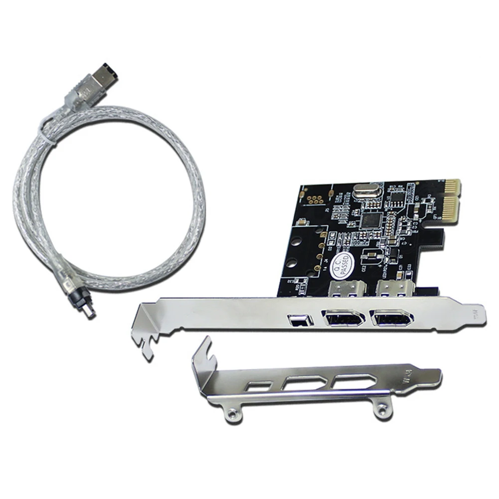 PCI-E 1X  16X 1394 DV 비디오 캡처 카드 (6 핀  4 핀 Firewire 어댑터 포함) 3 포트 무료 드라이버 데스크탑 컴퓨터 액세서리