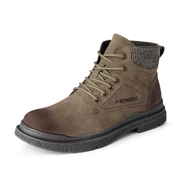

2020 Men Winter Boots Fashion Leather Boots Men Autumn Winter Snow Casual Shoes Men Outdoor Light Ankle Antislip Warm Zapatos