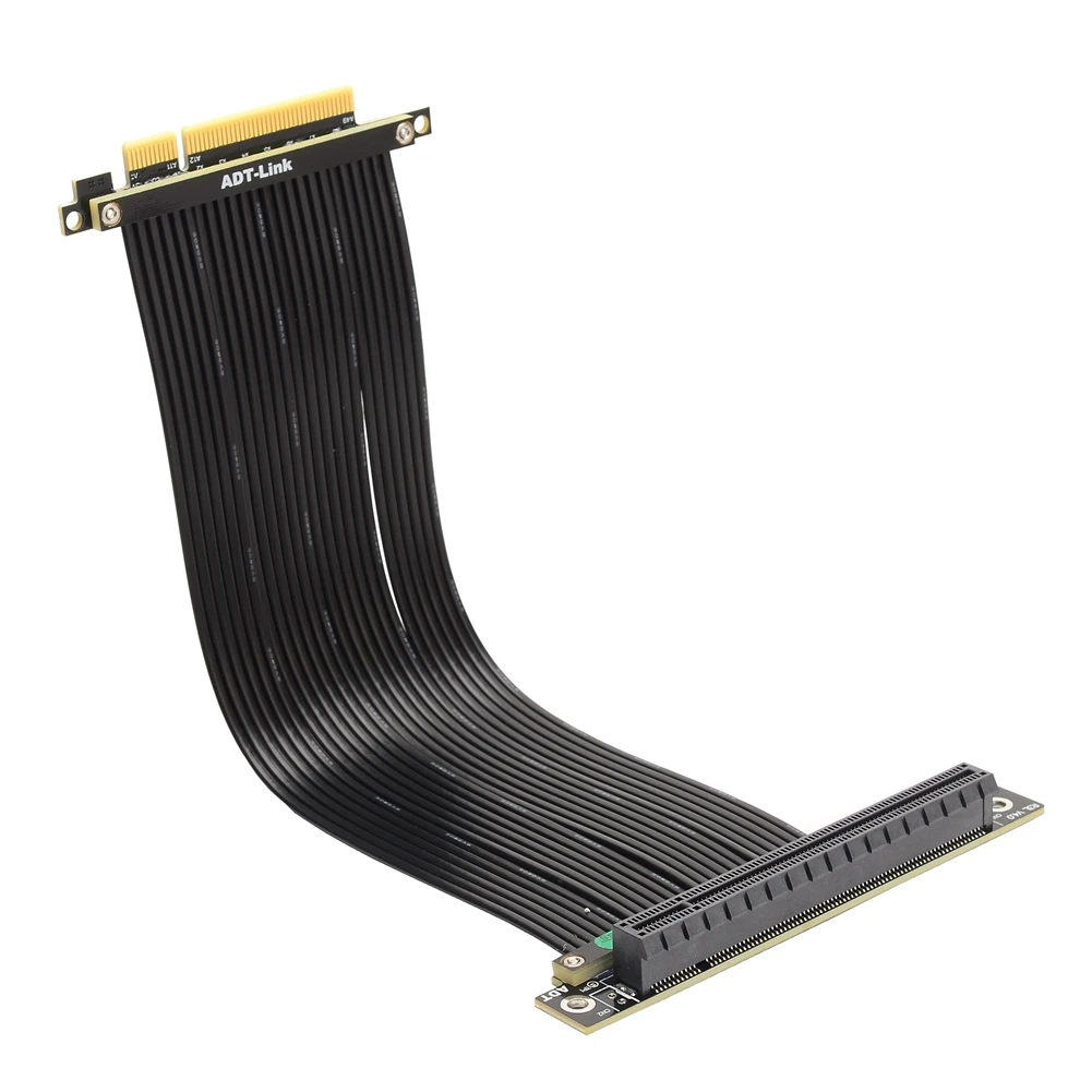 Pci Express Pcie4.0 Riser Extensor de Cartão Gen4 8x para 16x Slot Riser Adaptador Cabo de Extensão Pcie x8 Banhado a Ouro para Mineração Gpu Btc - Imagem 6