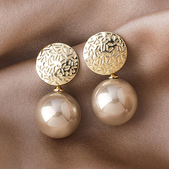 New Love Pearl Stud Earrings Heart-shaped Rhinestone Pearl Earring Women Girl Party Personality Temperament Jewelry Gift