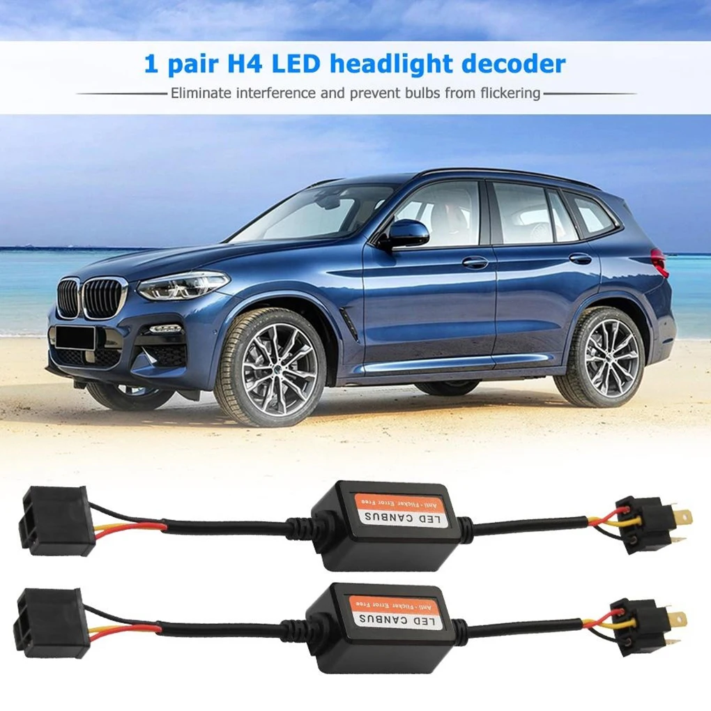 1 пара H4 HB2 9003 Автомобильный светодиодный декодер фары анти-мерцающий резистор вспышка ошибка Canceller автозапчасти