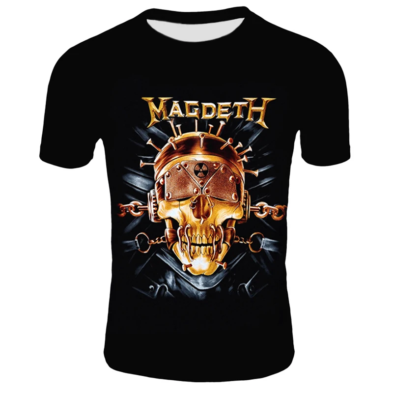 Retro-Men-3D-Skull-T-Shirt-Punk-Black-T-Shirt-Casual-Men-s-Tshirt-Magdeth-Skull