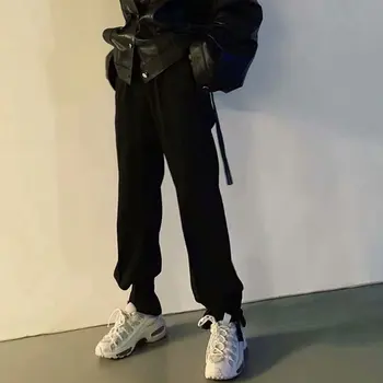 

White casual joggers women Cargo pants high waist womens joggers sweatpants Korean sweat pants with pockets female joggers mujer