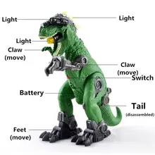 Mechanical T-Rex Dinosaur Electric Toy Large Walking Dragon Toy With Light Sound Mechanical T-Rex Dinosaur Electric Toy Large Walking Dragon Toy With Light Sound