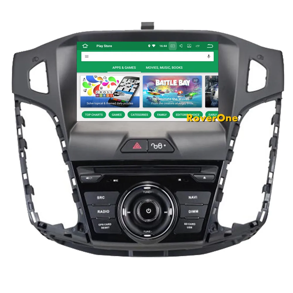 Автомобильная Мультимедийная система RoverOne для Ford для Focus 3 2012- Android 9,0 Радио Стерео DVD gps навигация медиа музыкальный плеер