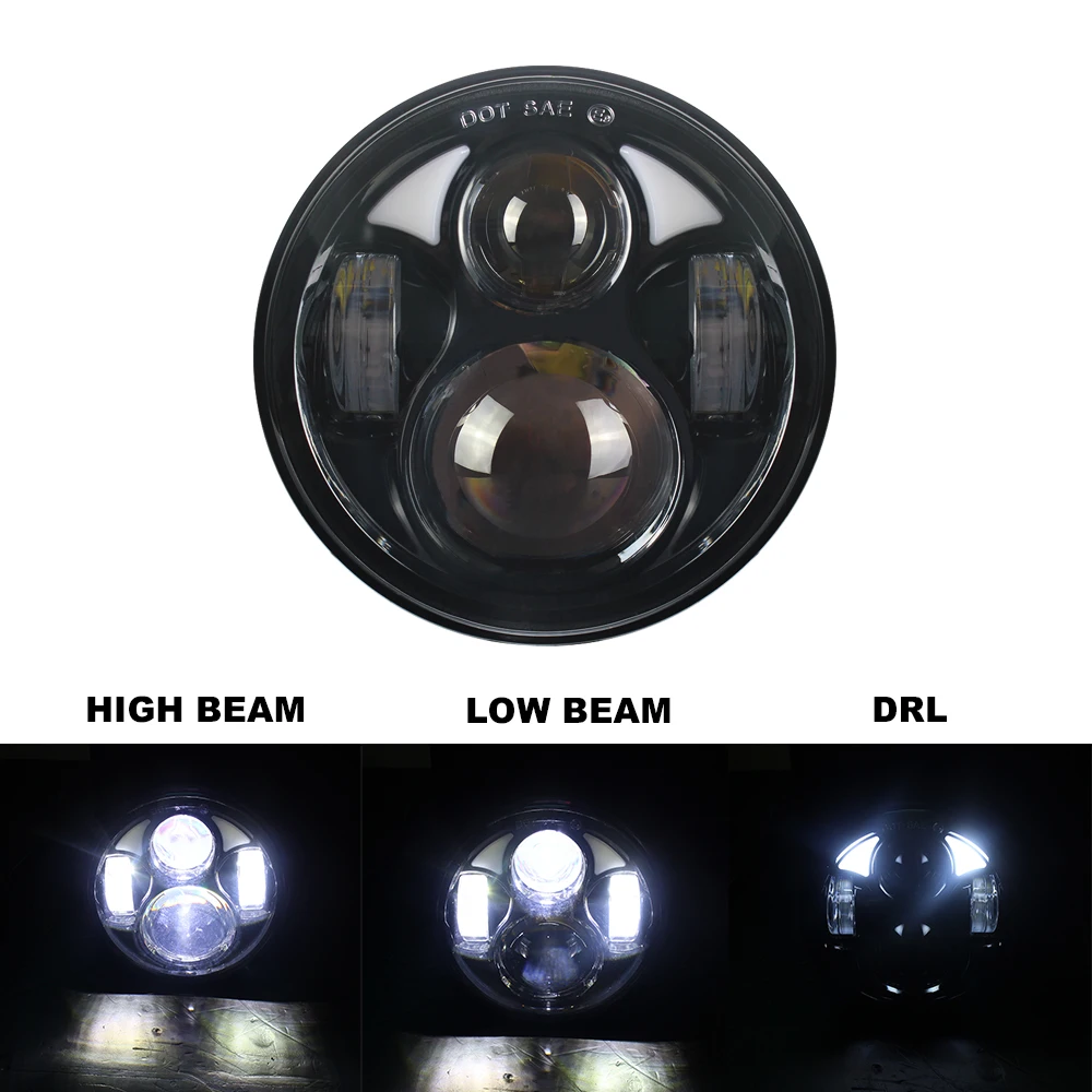 

5.75 Inch Motorcycle LED Headlight led DRL Hi/Low Beam Light for Sportster Iron 883