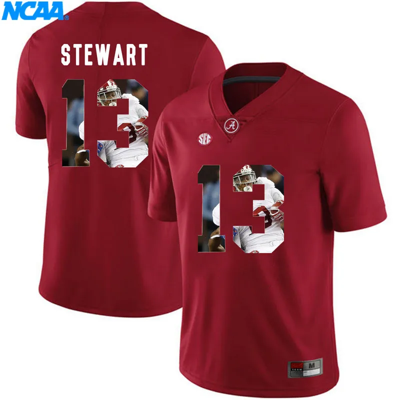 Новое поступление, высокое качество, Alabama ArDarius Stewart#13, A'Shawn Robinson#86, футболка, спортивные майки, S-XXXL - Цвет: 6