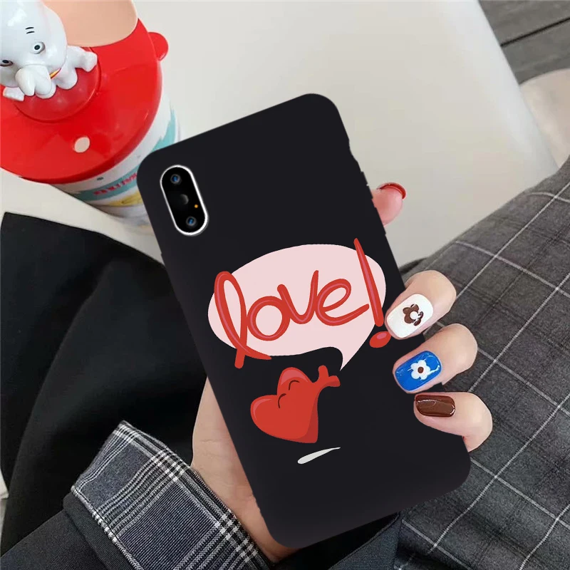 

JAMULAR Cartoon Love Heart Rabbit Phone Case For Huawei P30 P20 Pro Mate 20 Lite Honor 10 Soft TPU Back Cover Funny Letter Funda