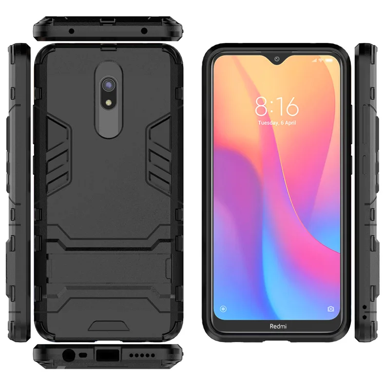 Для Xiaomi Redmi 8A Чехол резиновый робот Броня оболочка Твердый чехол на заднюю панель телефона для Xiaomi Redmi 8 защитный чехол для Redmi Note 8 pro