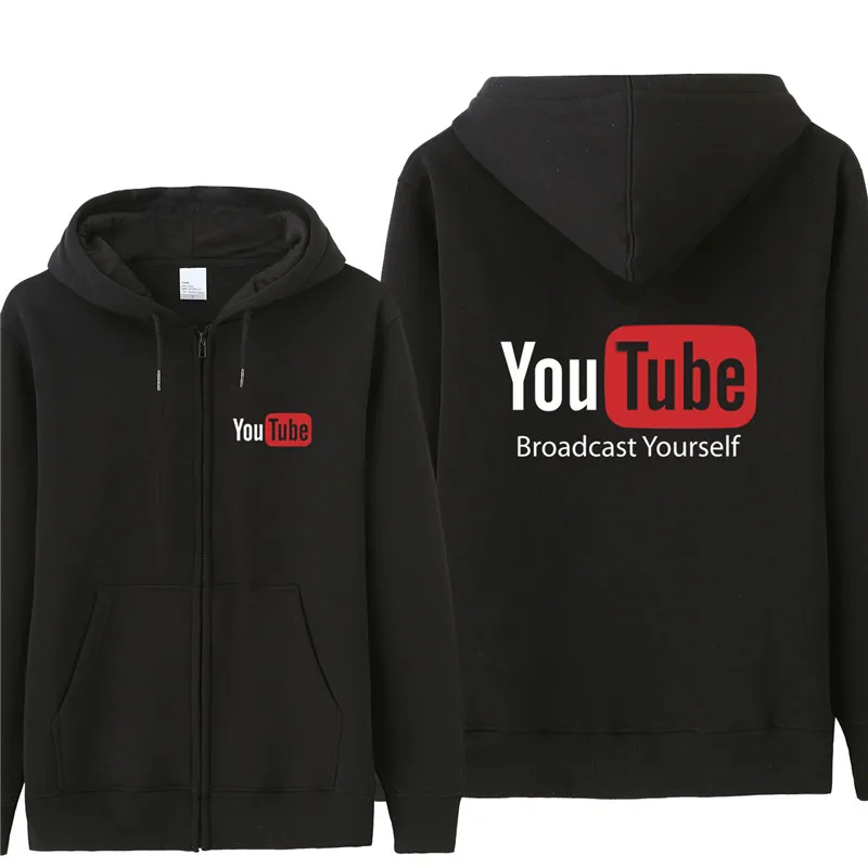Осень YouTube толстовка мужская мода пальто флисовый пуловер унисекс мужская Толстовка