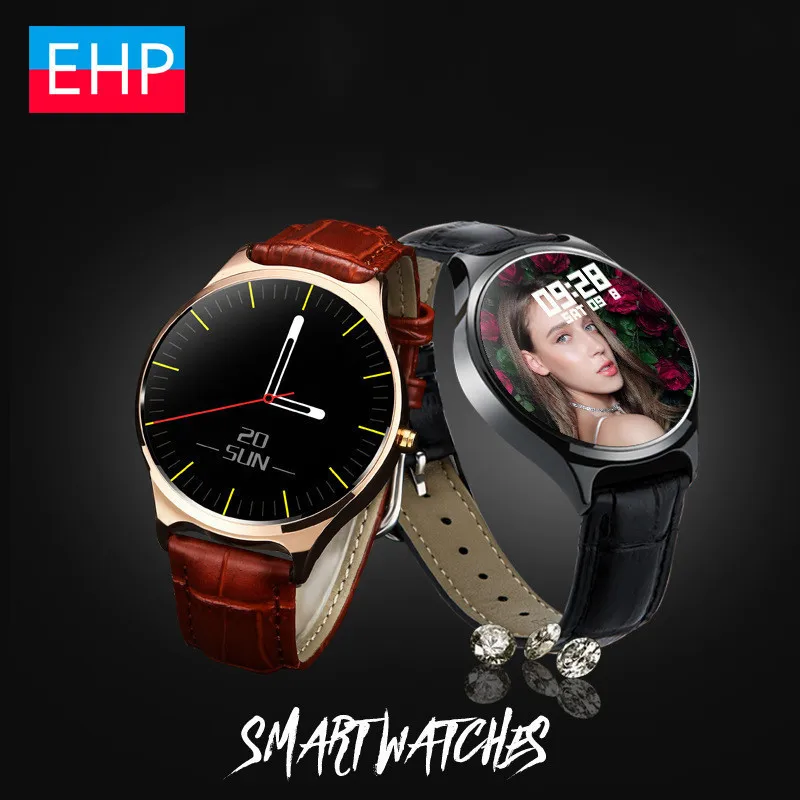 Full round screen metal smart watch sports heart rate blood pressure monitoring watches multi-function For Apple Iphone