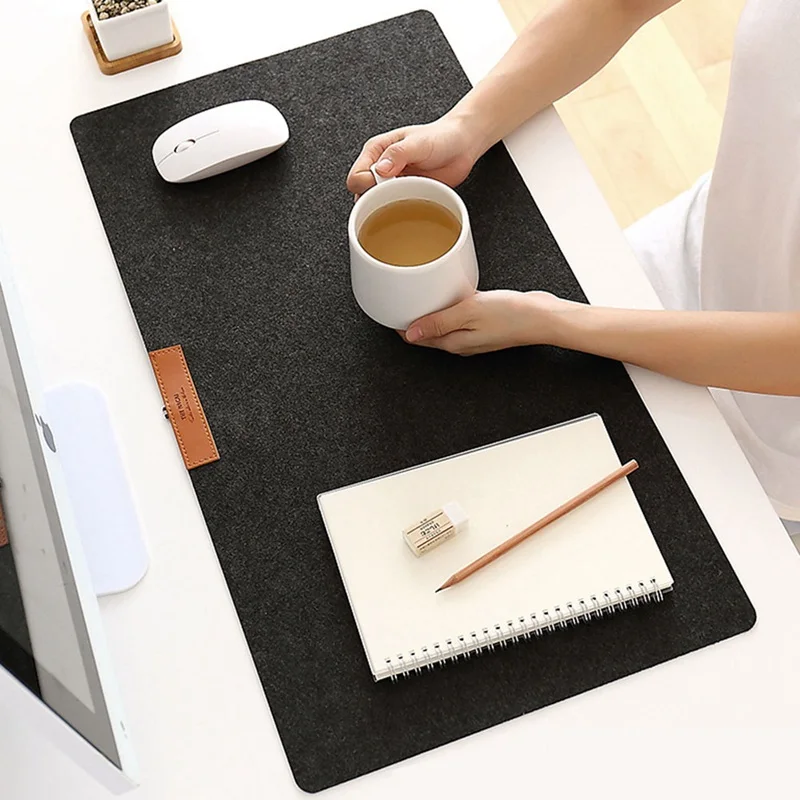 635*325mm Large Office Computer Desk Mat Modern Table Keyboard Mouse Pad Non-slip Wool Felt Laptop Cushion Desk Mat Gamer