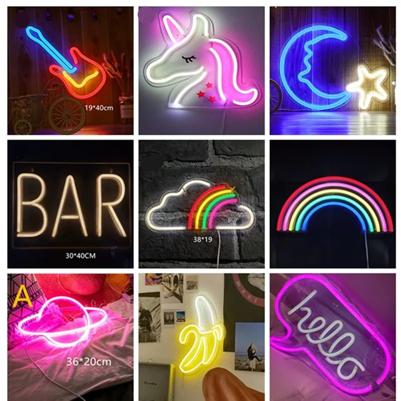 Sexy Led Neon Sign Neon Wall Lights Atmosphere Shop Window Home Party Art Bar Wedding Neon Lamp USB Powered Wall Hanging