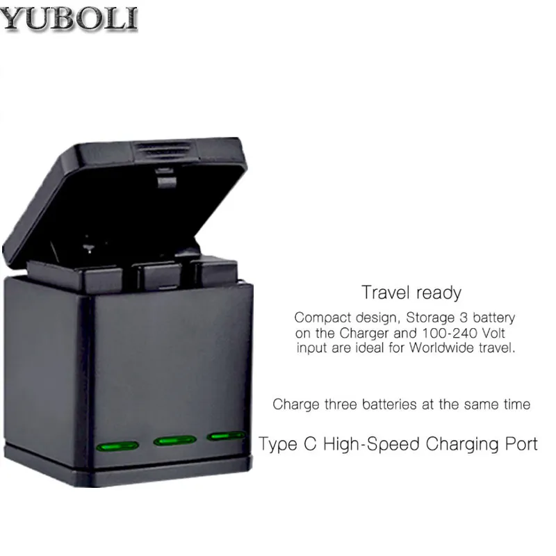 youboli bateria 1600mAh Go pro hero 7 батарея для GoPro 5 hero 5 hero 6 7 hero 6 4K hero 7 аксессуары для камеры