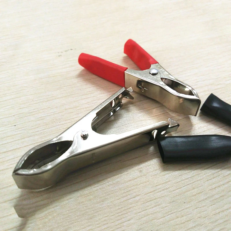 2 шт. зажимы аллигатора изолированные батареи авто автомобили тестер напряжения