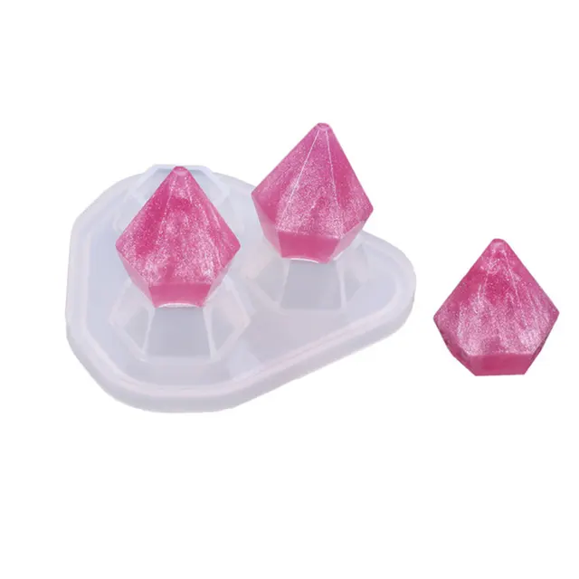 Diamond Shaped Candle Silicone Mold DIY Handmade Beeswax Candle Soap Making Tools Jewelry Soap Mould White Kitchen Supplies B
