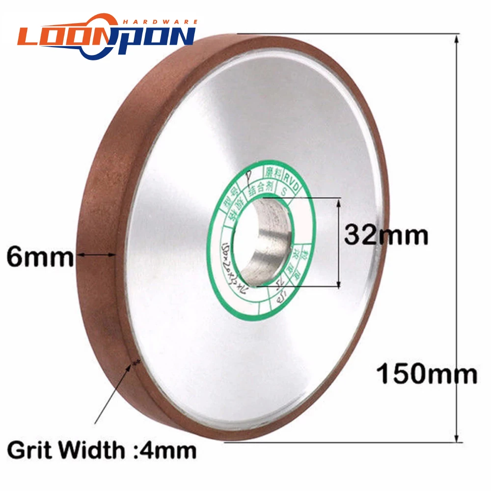 150mm parallel Diamond Grinding Wheel Grinding Circle Tungsten Steel Milling Cutter Tool Grit 80-400 thickness 6-25mm grinding disc,abrasive wheel,grinding wheel