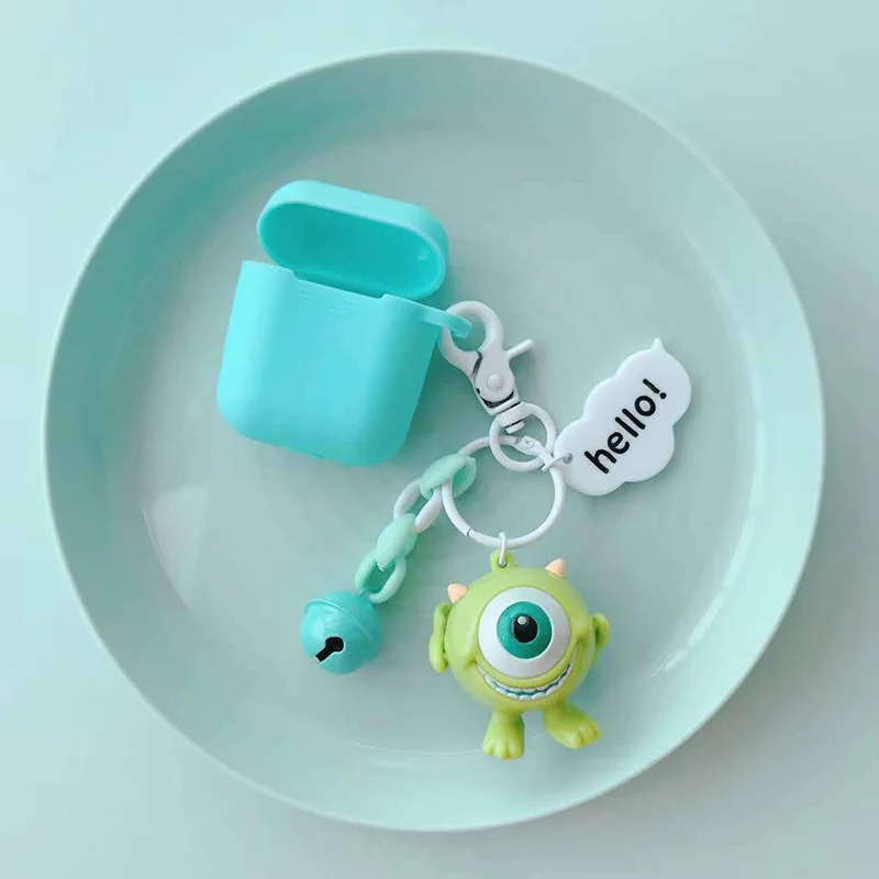 Милый чехол для наушников для Apple AirPods, силиконовый чехол для наушников Airpods, коробка для гарнитуры, защитная крышка, мультяшная кукла Минни, брелок - Цвет: A27
