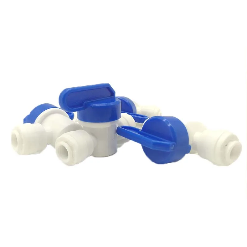 

F312 Ball Valve 6mm 1/4" Tube Plastic Water System Loop Quick Slip Connector