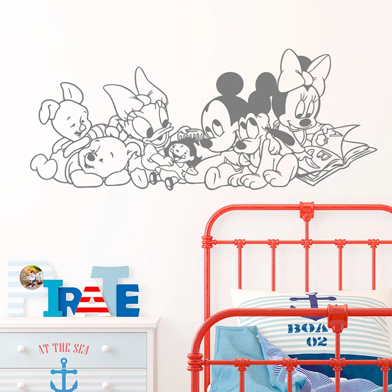 Cartoon Mickey Mouse With Friends Vinyl Wall Stickers Decor For Kids Rooms Nursery Room Decorations Wall Decals Murals Wallpaper Cartoon Mickey Mouse With Friends Vinyl Wall Stickers Decor For Kids Rooms Nursery Room Decorations Wall Decals Murals Wallpaper