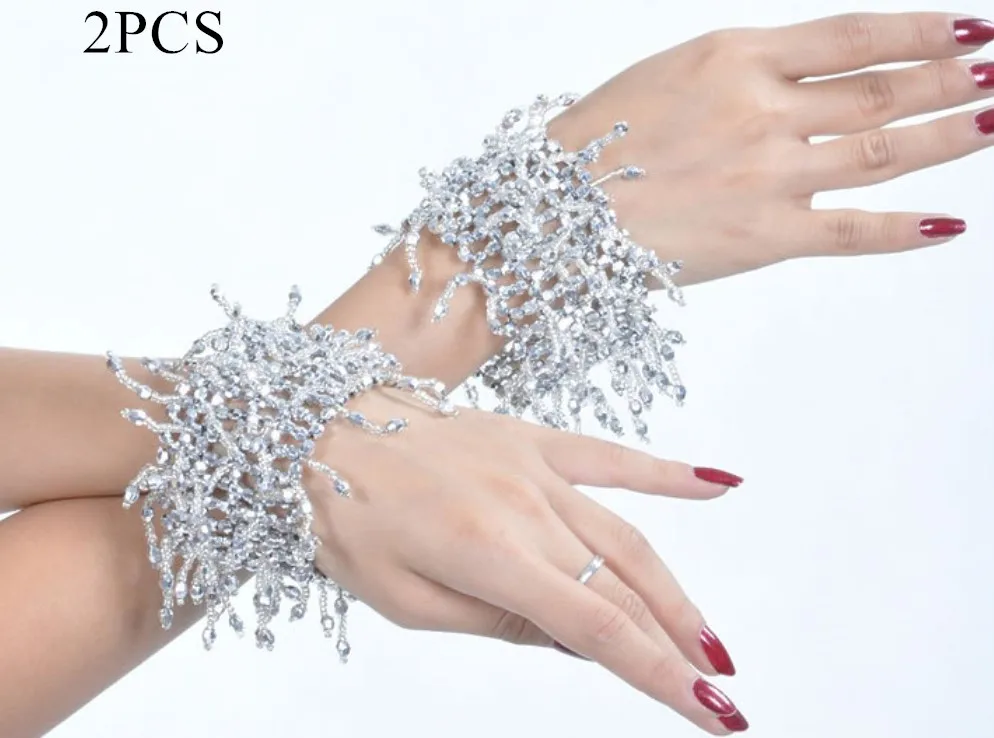 2pcs silver Танец живота треугольная Талия цепь хип Диаманте бусины кисточка колокольчики шарф танцевальный пояс Одежда для танцев серебряный золотой - Цвет: 2pcs silver