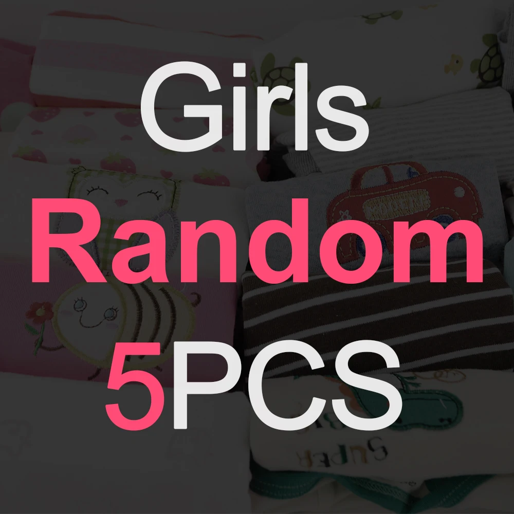 Girls 5 шт./лот; Детские Боди; Осенний комбинезон с длинными рукавами; хлопковая одежда для новорожденных мальчиков и девочек; боди для мальчиков с героями мультфильмов - Цвет: Girls